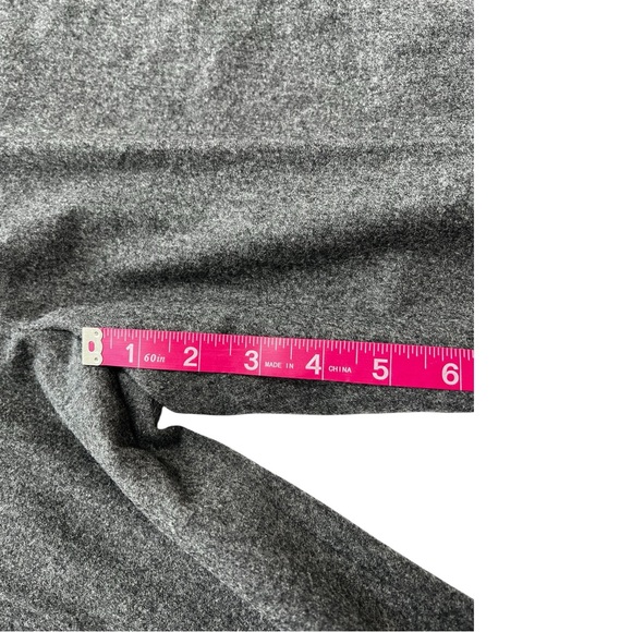 Armani Collezioni Dark Gray Wool Straight Leg Trousers with Cuffed Hem - Picture 7 of 11